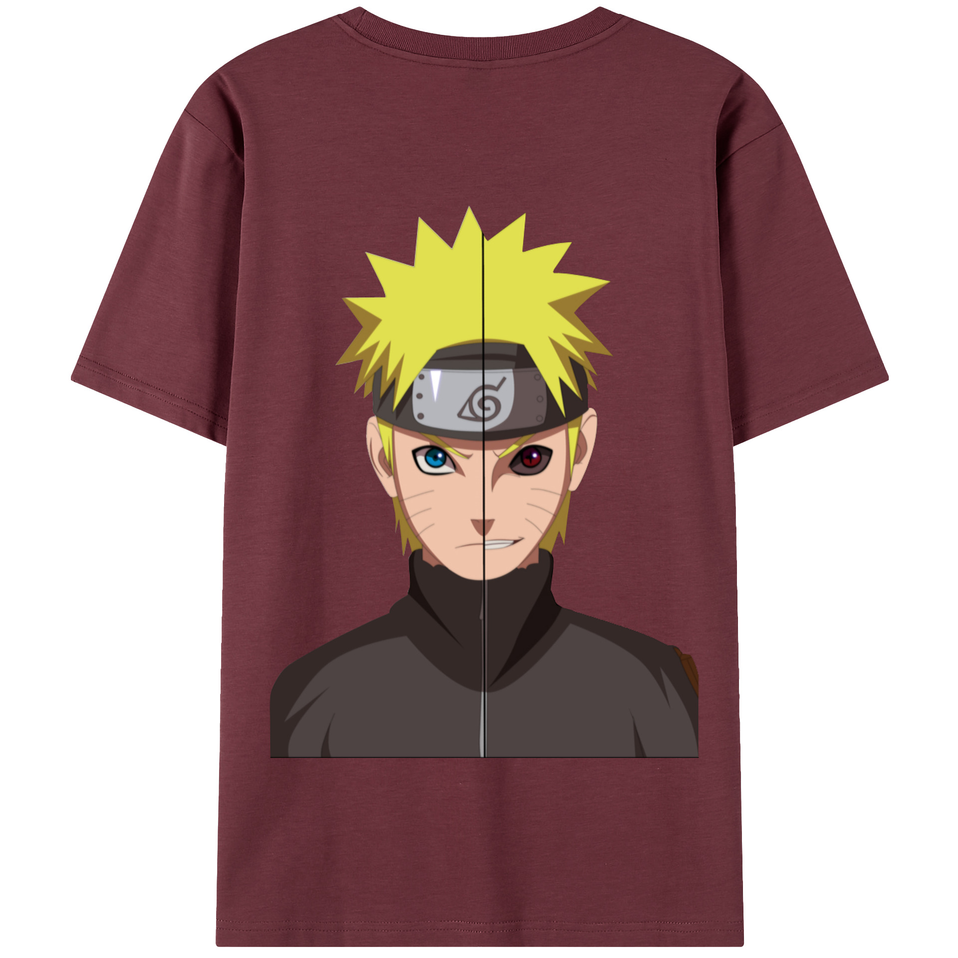（画像用） NARUTO -ナルト- うずまき ナルト Uzumaki Naruto 綿100％半袖Tシャツ（背面プリント）